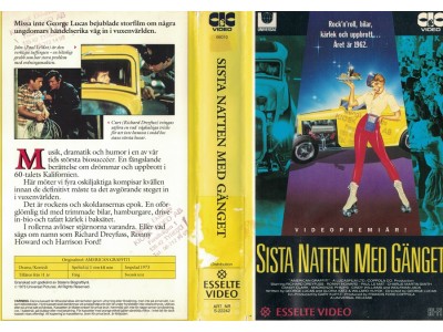 Sista Natten med Gänget  Instick VHS